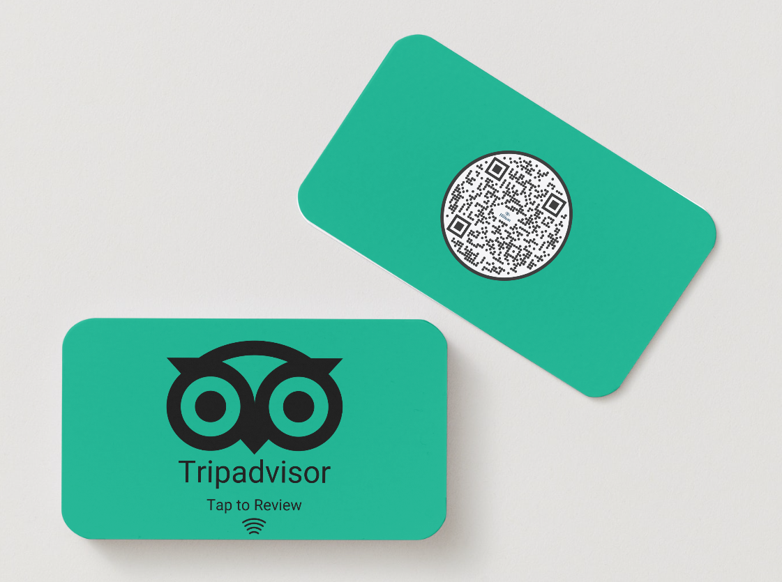 Tripadvisor Review NFC Card | Encourage One-Tap Reviews or QR Code Scan