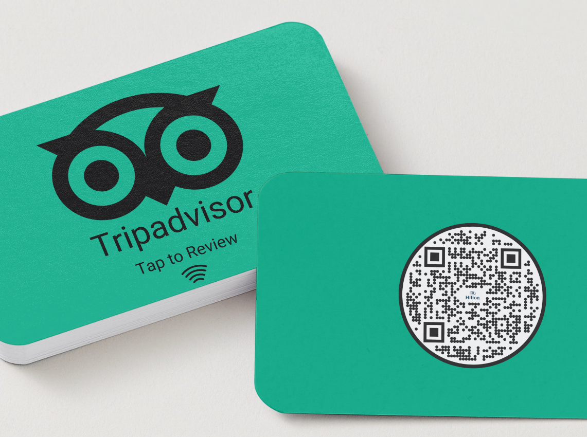 Tripadvisor Review NFC Card | Encourage One-Tap Reviews or QR Code Scan