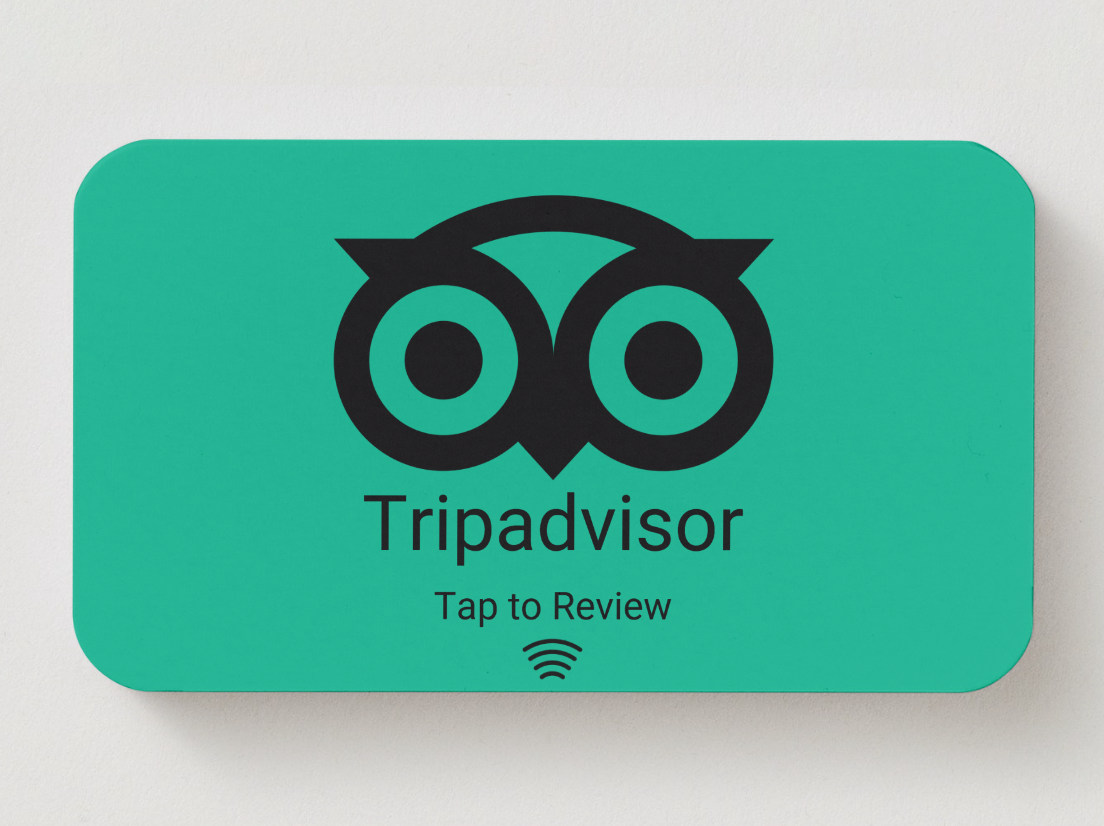 Tripadvisor Review NFC Card | Encourage One-Tap Reviews or QR Code Scan