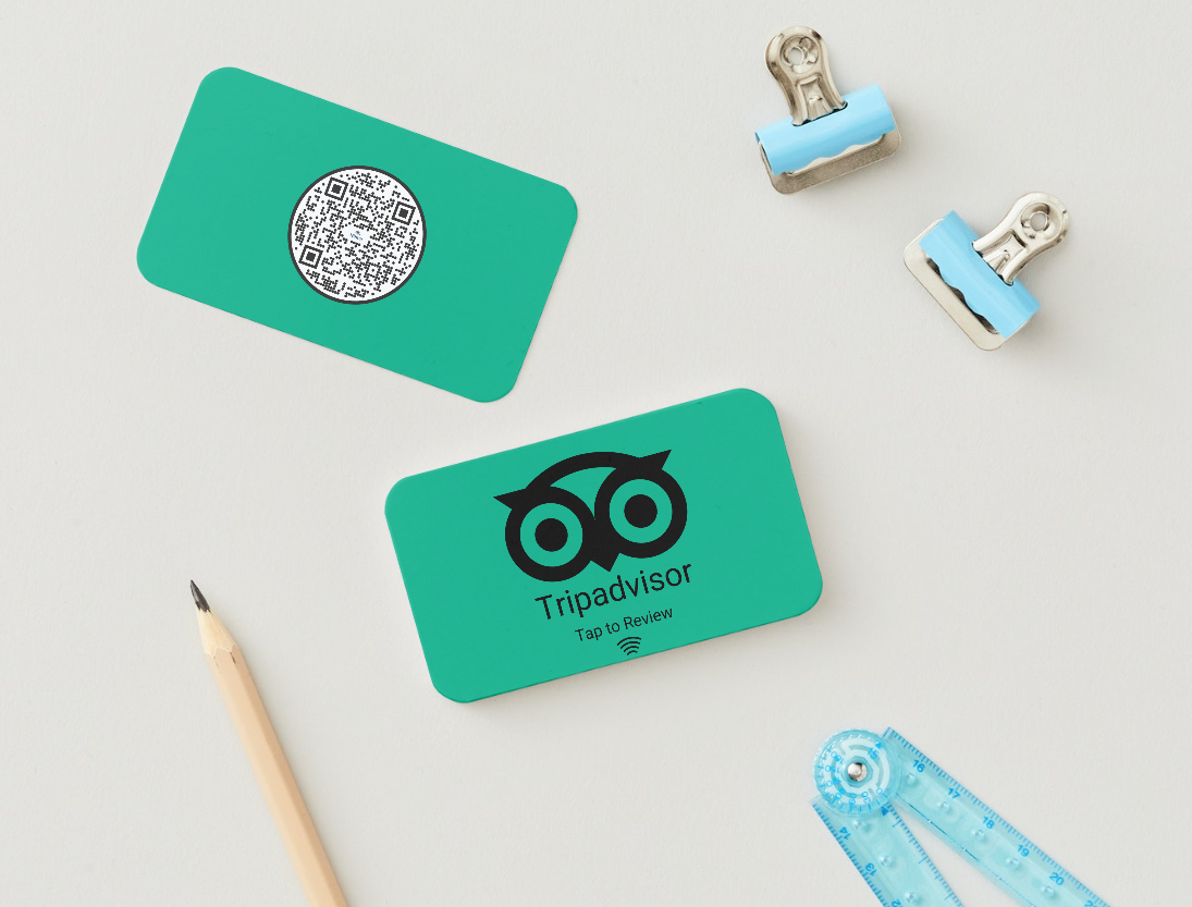 Tripadvisor Review NFC Card | Encourage One-Tap Reviews or QR Code Scan