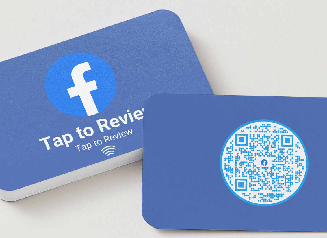 Facebook Review NFC Card | Encourage One-Tap Reviews or QR Code Scan