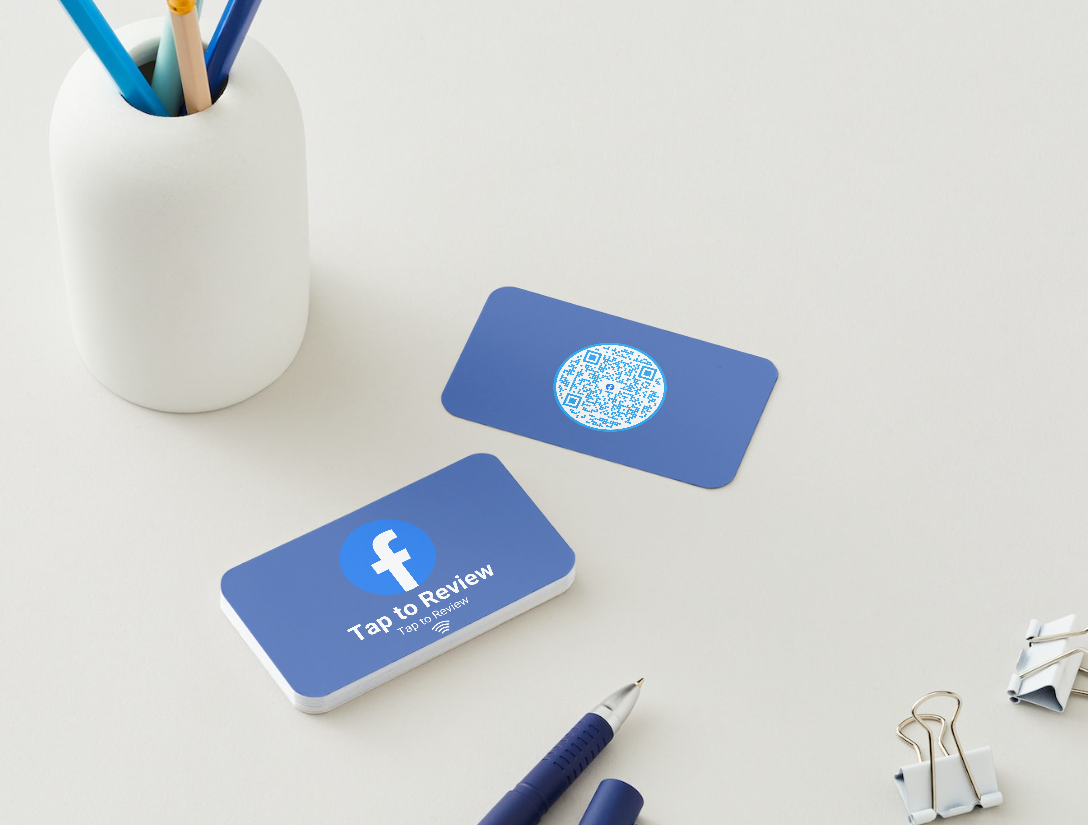 Facebook Review NFC Card | Encourage One-Tap Reviews or QR Code Scan